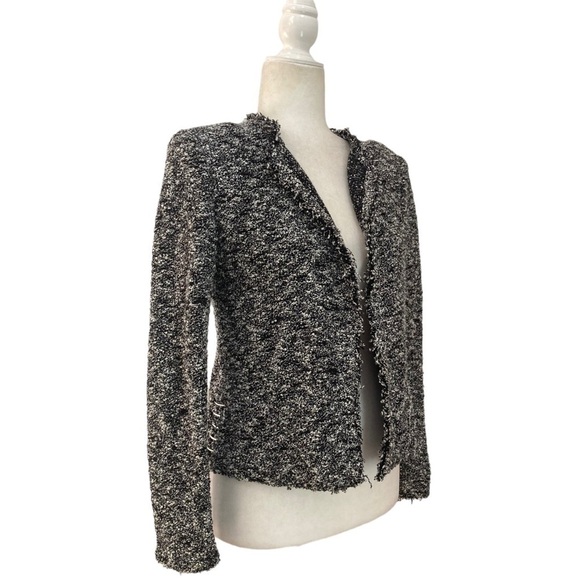 IRO Paris Chada Tweed Bouclé Blazer Jacket Open Front French Girl Chic - Picture 8 of 9